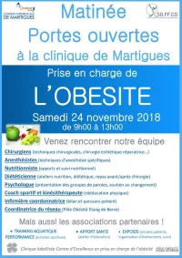Matinée Portes Ouvertes "OBESITE" Samedi 24 novembre